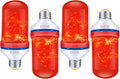 OMK Flame Light Bulb Christmas Decor (4 Pack) Red Color Led Flickering Fire Simulated Lamps 3W Energy Efficient Fire Lights for Indoor Outdoor Holiday Decoration Gifts