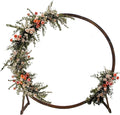 7.5FT Circle Wood Arch for Wedding Ceremony Arbor Backdrop Stand for Garden Wedding Parties