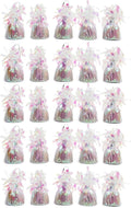 BLUE PANDA Holographic Balloon Weights - 6 oz, 4.5 in, 15 Pack - Iridescent Balloon Table Centerpiece & Anchor Weights for Party Decor