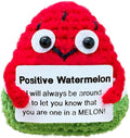 Crochet Emotional Support Watermelon-Handmade Mental Health Gifts for Friends,Family-Uplifting Gifts for Grandpa,Grandma Mom,Dad,Teens
