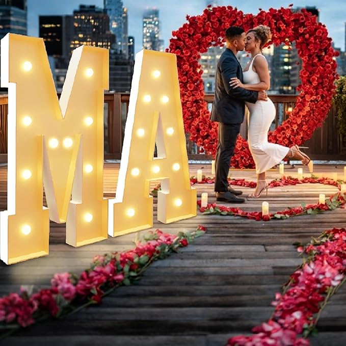 3FT LED Light Up Marquee Letter I – DIY Party Decor for Wedding, Birthday, Baby Shower, Christmas, Anniversary – 36 Inch Tall Alphabet Sign for Home, Stage, Photo Booth, Café, Classroom