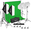 Yesker Photography Lighting Kit 8.5 x 10 ft Background Support System Umbrellas Softbox Continuous Lighting Kit for Photo Shoot Studio Portrait, Product and Video Recording Photography