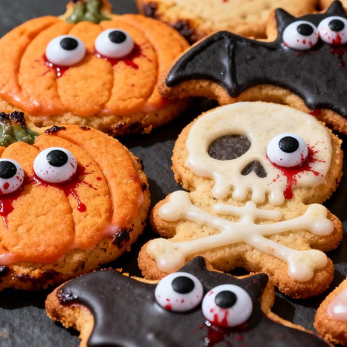 Halloween Edible Bloody Red Eyeballs Eye Ball, Candy Eyeballs Mix Sprinkles for Cake Decorating, 150g/5.29oz, Perfect for Cake Decoration, Cupcake Decorations Ice Cream Toppings
