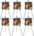 PUJIANG 6 Pack Easel for Display, Foldable Easel Stand, Metal Easels for Displaying Pictures, 63" Easels for Signs Wedding Poster Sign Holder, Art Easel for Painting with Case
