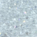 100pcs 8mm Bicone Crystal Glass Beads Loose Spacer Beads Faceted Craft Beads for Jewelry Making DIY Necklace Bracelet Earring Wind Chimes Suncatchers Ornamen(Crystal AB)