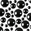 260Pcs Black Glossy Beads - 6mm, 14mm, 18mm Round Plastic Pearl Beads for Centerpiece Decor, Wedding, Birthday, Christmas Party, Home Decor