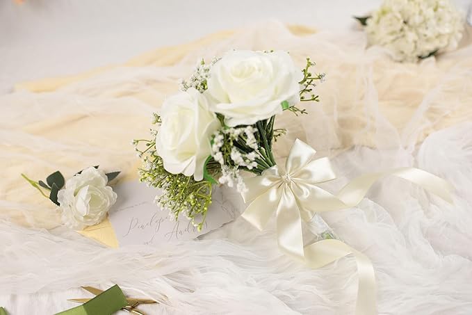 Beige Satin Ribbon 1 inch X Continuous 25 Yards, Single Face Polyester Ribbon Perfect for Gift Wrapping, Flower Bouquet, Wedding Decor, Crafts, Bow Making, Sewing and More