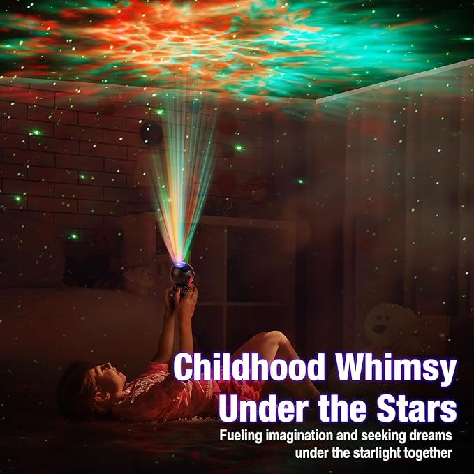 Astronaut Galaxy Projector Lamp – Black Astronaut with Guitar, Star Projector Galaxy Night Light for Bedroom, Space-Themed Decor Gift