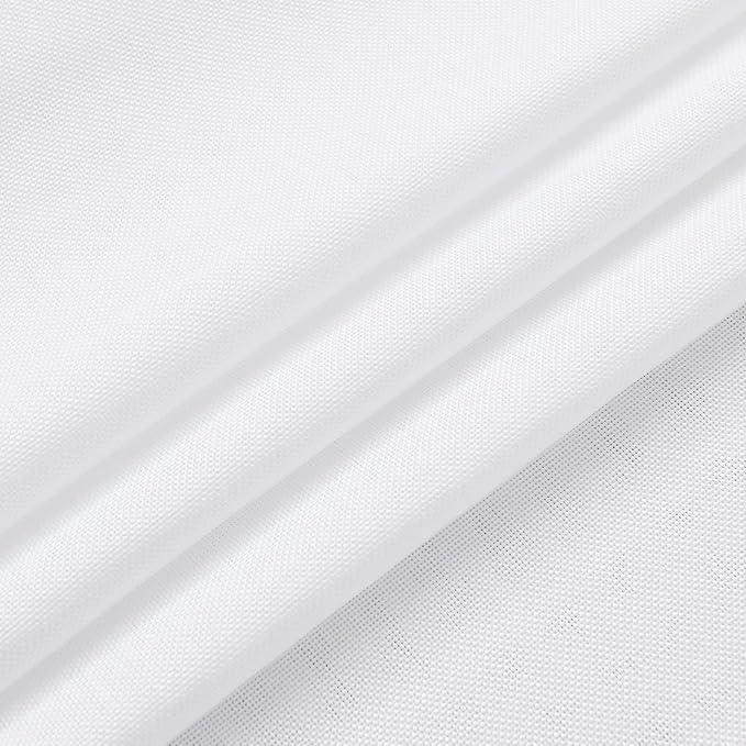 Hiasan Faux Linen Rectangle Tablecloth - Wrinkle and Stain Resistant Washable Table Cloth for Kitchen Dining Room Holiday Table Cover for Party Dinner, White, 52 x 70 Inch