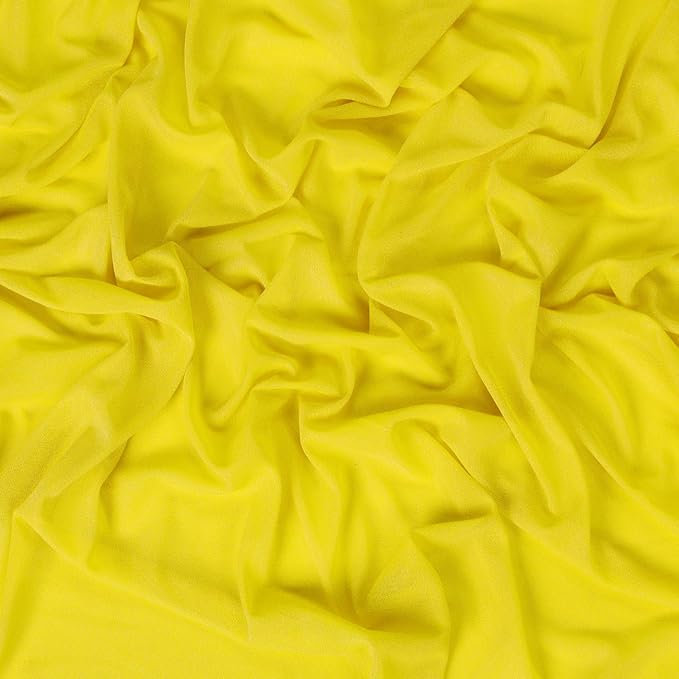 VDS Pack of 2 Panel (30 Inch X 30 Feet) Wedding Arch Draping Fabric Sheer Chiffon Fabric Drapery for Wedding Ceremony Reception Swag Backdrop Canopy Chuppah ARBO Altars Decoration (Yellow)