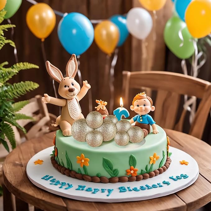 ASTARON 20 Pcs Ball Cake Topper Decorations Mini Balloons Cake Topper Sticks Champagne Gold Balls Cake Picks Cake Topper Balls Cake Decorations for Birthday Cake Decorations