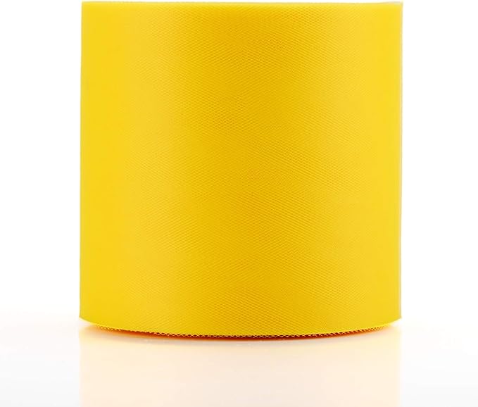 Tulle Rolls 6” by 100 Yards (300 feet) Tulle Roll Spool Fabric for DIY Tutu Skirts Wedding Baby Shower Crafts Decorations Party Supplies (Yellow)