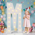4FT Marquee Light Up Letters,Large Light up Letters, Marquee Letters 4 Feet Tall for Birthday Party Decoration Wedding Event Marry Me Baby Shower Bridal Shower Letter M