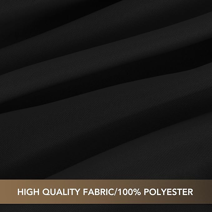 sancua Small Square Tablecloths 36x36 Inch - Black Table Cloth for Square or Round Tables, Washable Polyester Fabric Table Cover for Nightstand End Bedside Tables