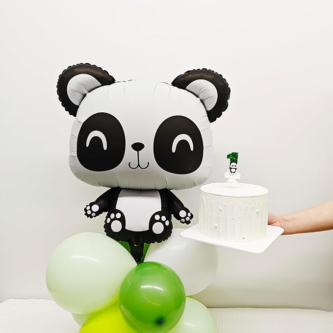 Giant Panda Balloon Cute Black And White Panda Animal Foil Balloon For Jungle Creations Safari Theme Birthday Party Kids Baby Shower Party Decorations Supplies