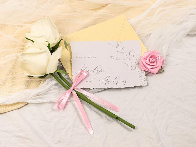 Rose Pink Satin Ribbon 1/4 inch X Continuous 100 Yards, Single Face Polyester Ribbon Perfect for Gift Wrapping, Flower Bouquet, Wedding Decor, Crafts, Bow Making, Sewing and More