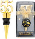 24 Pack 55th Birthday Favors For Guests-55 Years Old Wine Bottle With Gift Box For 55th Wedding Party Favor Souvenirs Decoration