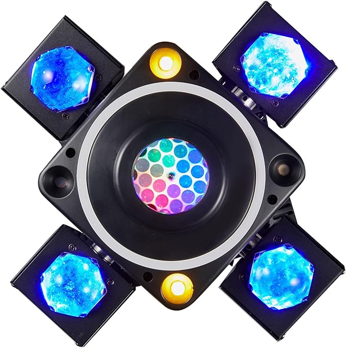 Moving Head Stage Light, LED DJ Lights with DMX512 Controller, Sound Activation, 4pcs 12W RGBW LED Beads,Dimmer Strobe Effect