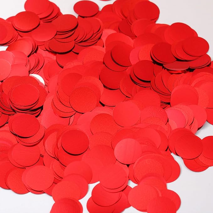 Red Confetti Balloons, 25 Pcs Thickened 12 Inch Clear Latex Balloon with Confetti Inside for Graduation Decorations Engagement Bridal Shower Party Baby Shower Birthday Party Decorations Supplies