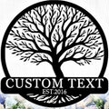 Personalized Tree of Life Metal Sign Wall Art Decor, Custom Wedding Gifts for Couples, Custom Family Name Sign, Christmas Valentine's Day Housewarming Gifts