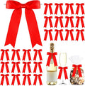 Riceshoot 24 Pcs Satin Ribbon Bow 3.5x5 Inch Twist Tie Bows for Gift Balloon Bag Cake Craft DIY Wedding Birthday Party Decor