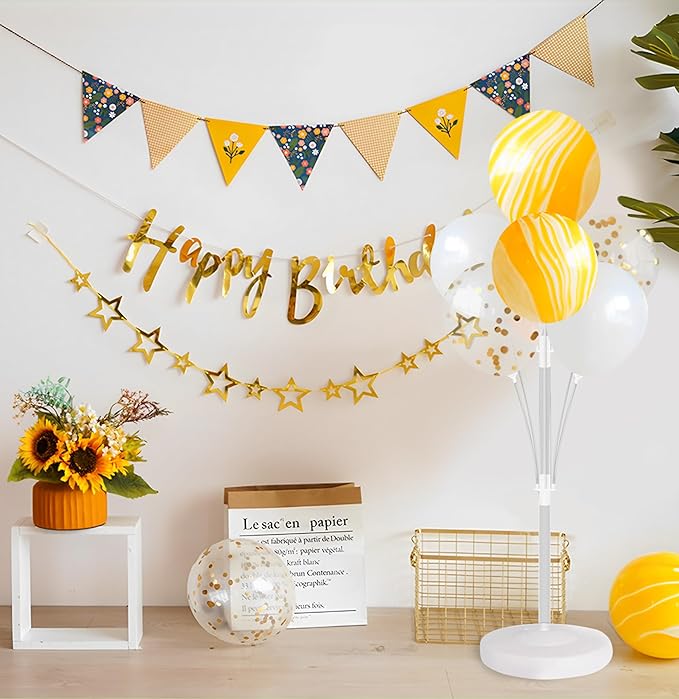2 Sets Balloon Stand Kits, Balloon Stands for Floor, Balloon Sticks for Table, Acrylic Balloon Stand for Birthday Party Wedding Baby Shower Decorations