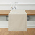 Solino Home Linen Hemstitch Table Runner 48 Inches - Cotton Linen Short Table Runner 14 x 48 Inch Ideal for Dresser and Coffee Tables - Fall, Autumn, Halloween, Thanksgiving, Christmas