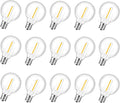 15 Pack G40 LED Replacement Light Bulbs for String Lights, Dimmable E12 Base Shatterproof Bulbs, 0.6W Equal to 5W, Warm White 2200K, Not Solar