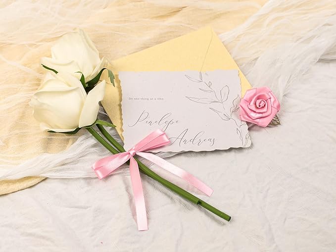 Rose Pink Satin Ribbon 3/8 inch X Continuous 25 Yards, Single Face Polyester Ribbon Perfect for Gift Wrapping, Flower Bouquet, Wedding Decor, Crafts, Bow Making, Sewing and More