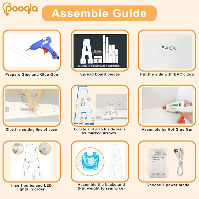 Pooqla 4 FT Light Up Marquee Letters, Giant Mosaic Letter Cool White and Warm White LED, Large Lighted Alphabet Lights for Balloons Birthday Party Anniversary Wedding Decorations, Letter R