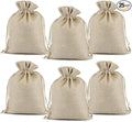 Lucky Monet 25/50/100PCS Burlap Gift Bags Wedding Hessian Jute Bags Linen Jewelry Pouches with Drawstring for Birthday, Party, Wedding Favors, Present, Art and DIY Craft (25Pcs, Cream, 5” x 7”)