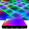 Dance Floor Stage Lights-Tempered Glass with Flight Case - RGB Color Changing Lights for Wedding, Party, Club - Non-Slip (RGB-Magnetic, 16 * 16 FT)