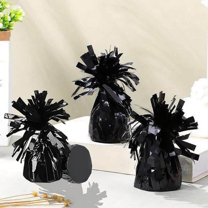 Balloon Weights for Helium Balloons Heavy Black Metallic Anchor Balloon Holders 4.8oz DIY Table Weights for Birthday Wedding Party Decorations Pack of 12