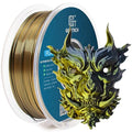 Geeetech Silk PLA Filament 1.75mm Silk Dual Color Filament, Coextrusion Dichromatic Metal-Like Shiny Consumable 1kg (2.2lbs) 1 Spool, Dimensional Accuracy +/- 0.02 mm, Gold Black