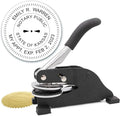 MaxMark Notary Seal Round Desk Embosser for Kansas State - Includes Gold Burst Seal Labels (50 Count)
