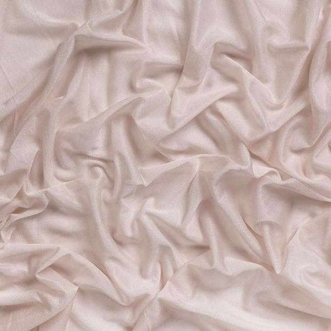VDS Pack of 1 Panel (30 Inch X 30 Feet) Wedding Arch Draping Fabric Sheer Chiffon Fabric Drapery for Wedding Ceremony Reception Swag Backdrop Canopy Chuppah ARBO Altars Decoration (Nude)