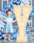 4FT Marquee Plastic Letters Y - Light up Letters Y Are Made from Corrugated Plastic Board - Quick Assembly Without Tools, Disassembled Components Can Be Used for Garage Sale Signs, Yard Sale Signs