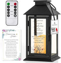 Memorial Lantern Bereavement Gifts in Memory of Loved One Remembrance Sympathy Gifts for Loss of Mother or Father with LED Candle and Remote
