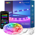 Lepro S1 AI LED Strip Lights for Bedroom - 50ft Smart RGB Light Strips with IC and Rainbow Chasing Effects, Color Segment DIY, AI Generated Lighting, No Remote, 2.4G Wi-Fi & Bluetooth