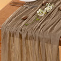 Nude Table Runner Cheesecloth Table Runner 10FT Farmhouse Table Runners 120 Inches Fall Table Decor Dining Room Centerpiece Wedding Boho Baby Shower Birthday