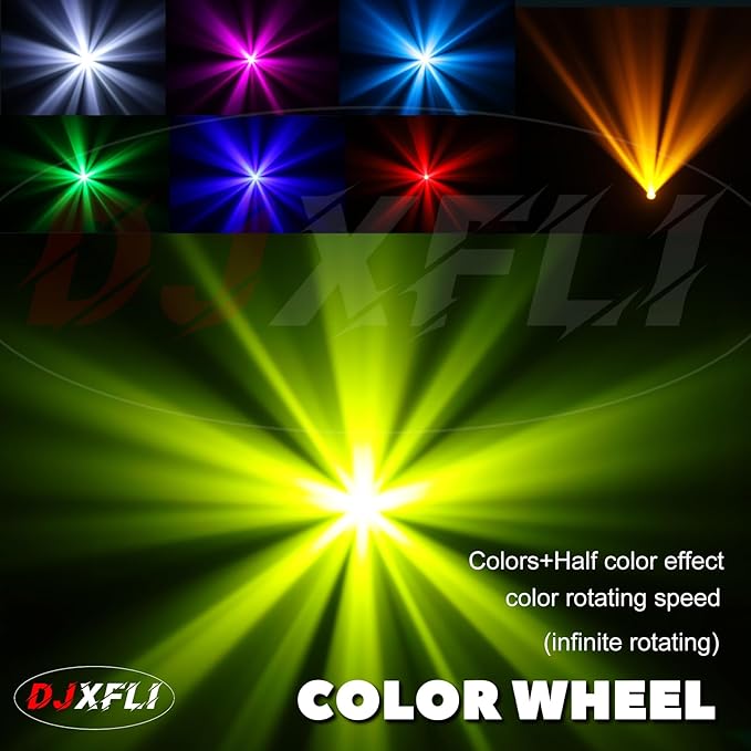 150W Moving Head DJ Lights LED Stage Light Beam Spot Wash 8 Gobos 8 Colors Stage Lighting DMX 512 with Sound Activated for Wedding Live Show Disco Events Party(150W, 1)