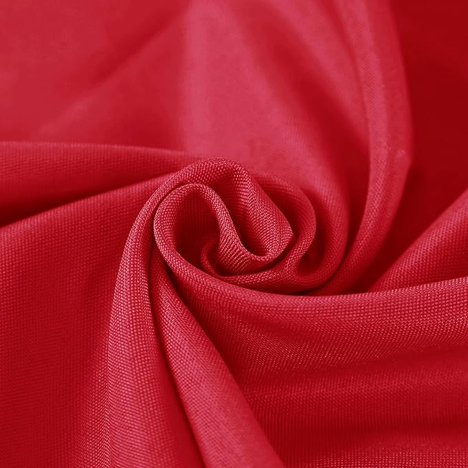 Fokitut 6 Pack Rectangle Tablecloth, 60x120 Inch, Stain Resistant and Wrinkle Polyester Table Cloth, Fabric Table Cover for Kitchen Dining, Wedding, Party, Holiday Dinner-Red
