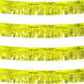 4 Pack Total 40 Feet Foil Fringe Garland Metallic Wall Hanging Drapes Tassel Skirting Tinsel Streamers Decorations for Parade Float Trailer Mardi Gras Party Birthday Wedding (Gold)