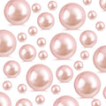 260Pcs Rosegold Glossy Beads for Centerpiece Decor, Artifical Pearls Vase Filler, Makeup Brush Beads, No Hole Round Pearl Beads for Wedding Birthday Christmas Party Home Decor(18mm 14mm 6mm)