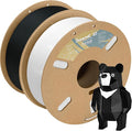 DURAMIC 3D PLA+ Filament 1.75mm 2Kg Black + White, PLA Plus Filament 2 Pack 1kg Spool(2.2lbs) Tougher and Stronger, Dimensional Accuracy Probability +/- 0.02mm