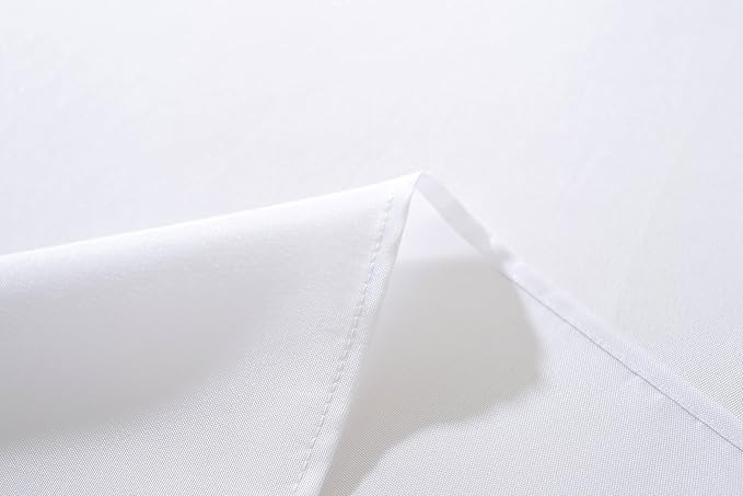 Craft And Party Rectangle Tablecloth, 60 x 102 Inch White Tablecloth, 6ft Rectangle Table Cloth, Polyester Fabric Washable Tablecloth for Home, Party, Wedding or Restaurant Use.