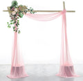 VDS Pack of 1 Panel (30 Inch X 100 Feet) Wedding Arch Draping Fabric Sheer Chiffon Fabric Drapery for Wedding Ceremony Reception Swag Backdrop Canopy Chuppah ARBO Altars Decoration (Blush Pink)