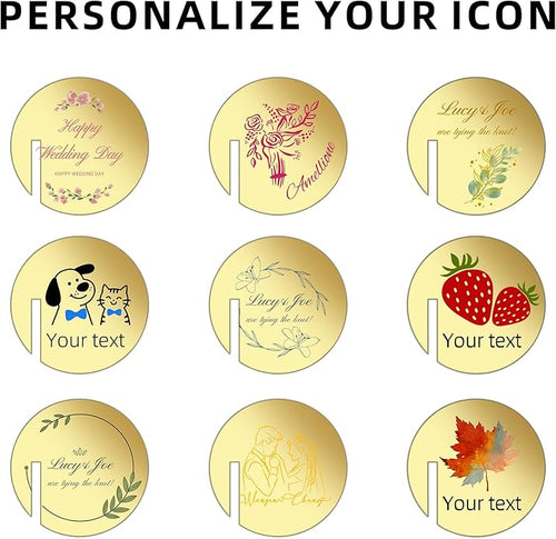 100 Pcs Wine Glass Name Tags, Personalized Wedding Drink Tags Reusable Circle Acrylic Labels Rim of Glass, Drink Markers to Write for Wedding Engagement Birthday Party Decorations