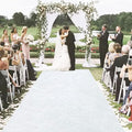 MODFUNS White Aisle Runner Wedding Carpet Runner 4x30FT Velvet Fabric Aisle Runner Rug Indoor Outdoor Event Carpet Aisle Runner Rustic Runway Carpet for Parties Hallway Wedding Aisle Decoration