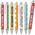 24 Pcs Native American Heritage Month Appreciation Gifts Pens Native American Ballpoint Pen Thank You Work Pen Birthday Gifts for Native American Men Women Retired, 6 Styles